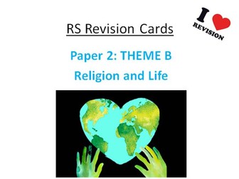 REVISION CARDS - AQA A RS - Religion and Life: Paper 2