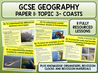 AQA GCSE Geography- Coasts Bundle