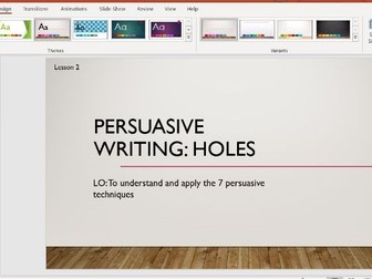 Persuasive Writing 2 - Holes