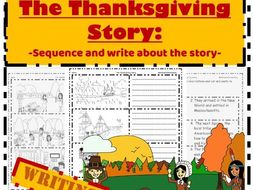The Thanksgiving Story Writing Task Sequence Write Colour Retell The Story Teaching Resources