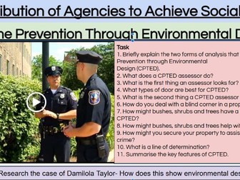 3.2 -  Describe the contribution of agencies to achieving social control - Criminology WJEC