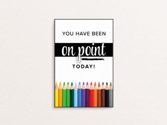 You have been on point today - A6 Handout