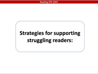 Whole School Reading CPD