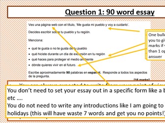 90 word essay - Spanish