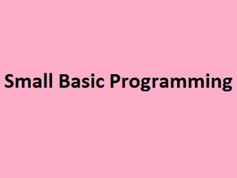Small Basic Simple Programming