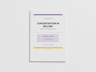 Concentration in mol/dm3 - AQA GCSE Chemistry Practice Book