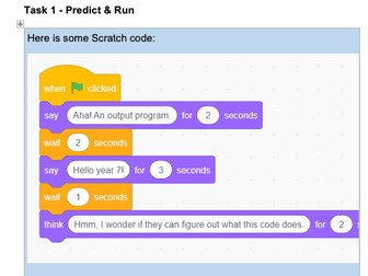 KS3 Introduction to Scratch Programming - Task Sheets