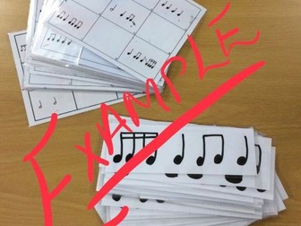 Music Rhythm Bingo for KS2 or KS3