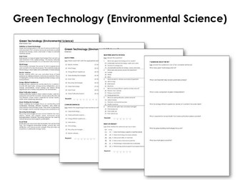 Green Technology (Environmental Science)