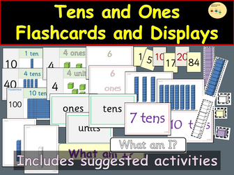 Place Value: Tens and Ones/Units,  Tens Tower s/Ones Displays, Teacher's Notes, Activities - KS1