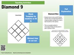 Diamond 9 (nine) Template and Activity Teaching Resources Diamond 9 (nine) Template and Activity Teaching Resources