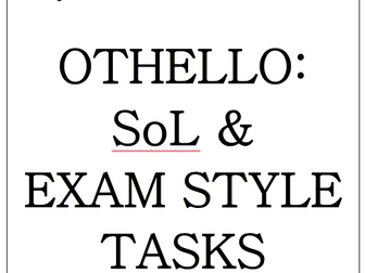 Eduquas GCSE English Literature Othello SoL & exam style questions