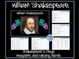 William Shakespeare's Plays | Teaching Resources