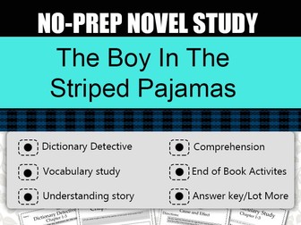 The Boy in the Striped Pajamas Novel Study-Complete Guided Novel Study.
