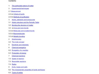 IGCSE Chemistry Revision Notes