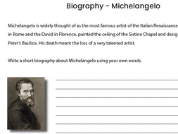 Michelangelo Biography Teaching Resources Michelangelo Biography Teaching Resources