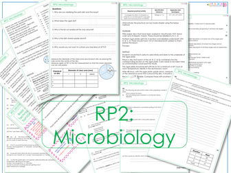 RP2 Microbiology/ Aseptic Technique Practical and Worksheets