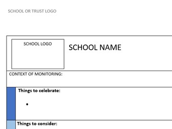 Monitoring Form Template