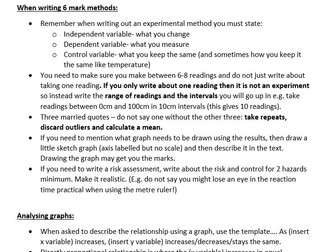 GCSE Physics revision booklet with common misconceptions