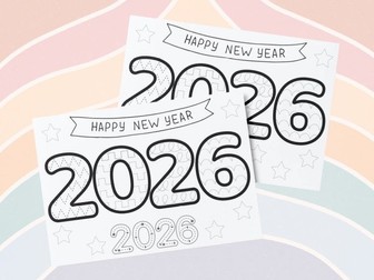 2026 Happy New Year Pencil Control