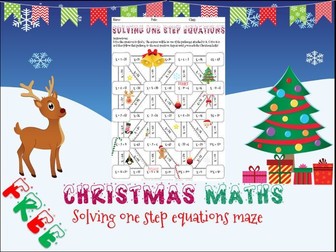 Christmas maths equations maze