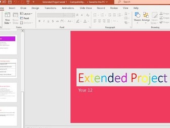 Extended Project Qualification Power Point Slides Pack