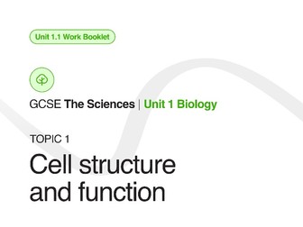 NEW 2026 WJEC GCSE Unit 1.1 Work Booklet — Biology Cell Structure and Function