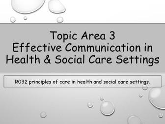 R032 Principles of Care Topic Area 3