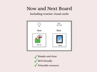 SEN Now and Next Visual Support