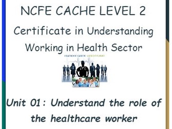 NCFE CACHE Cert Working in healthcare sector - Unit 01 - Learning Objective 6