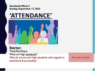 Tutor Time: Attendance (Standards)