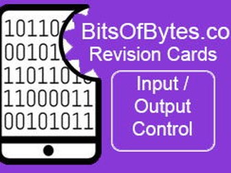 Computer Science Revision Flash Cards GCSE / IGCSE - Hardware - Input and Output Devices