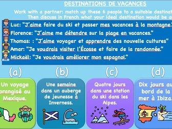 S3/GCSE French Holidays PP