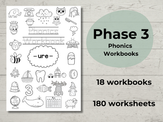 All Phase 3 Phonics Workbooks
