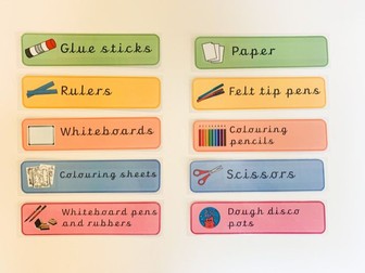 Classroom drawer labels - pastel