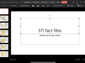 STI fact files could be used in KS4 Biology or PSHE lessons Sexual Health Research