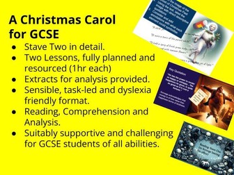 A Christmas Carol Stave Two - 2 Hour Long Lessons