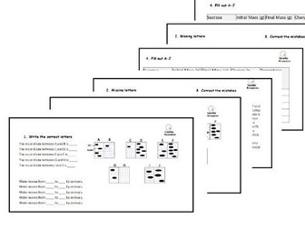 GCSE Osmosis Worksheets with Answers - Differentiated Activities