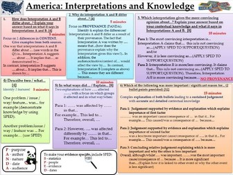 AQA GCSE History Writing Frames (Desk Mats)