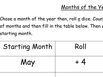 Roll a month game