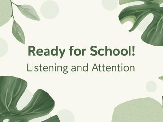 School Readiness: Listening & Attention Activities (EYFS / Pre-Reception)