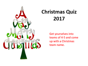 Christmas Quiz 2017 - Suitable for KS3 & 4