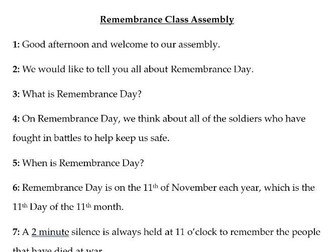 Remembrance Assembly