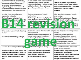 AQA GCSE Biology B14 revision game