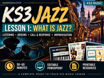 Jazz Lesson 1 | What Is Jazz? Listening, Call & Response & Improvisation - KS3