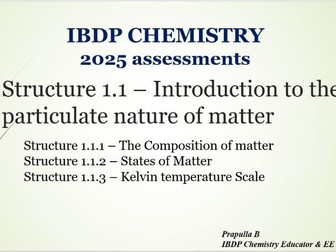 IBDP Chemistry 2025 assessments PPT's