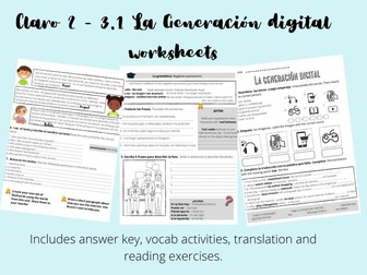 Claro 2 - 3.1 la generación digital worksheet