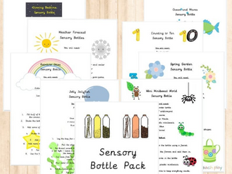 Sensory Bottle Recipe/Activity Pack