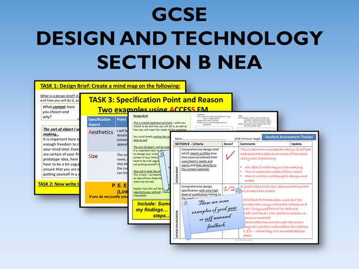 2021 AQA DT GCSE NEA Guide To Section B | Teaching Resources