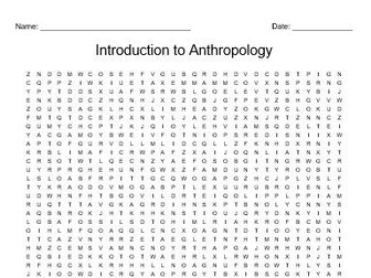 Anthropology Vocabulary Word Search Bundle